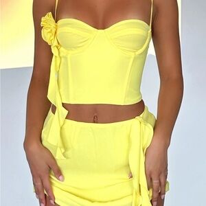 Whitefox The Last Goodbye Mini Skirt Lemon